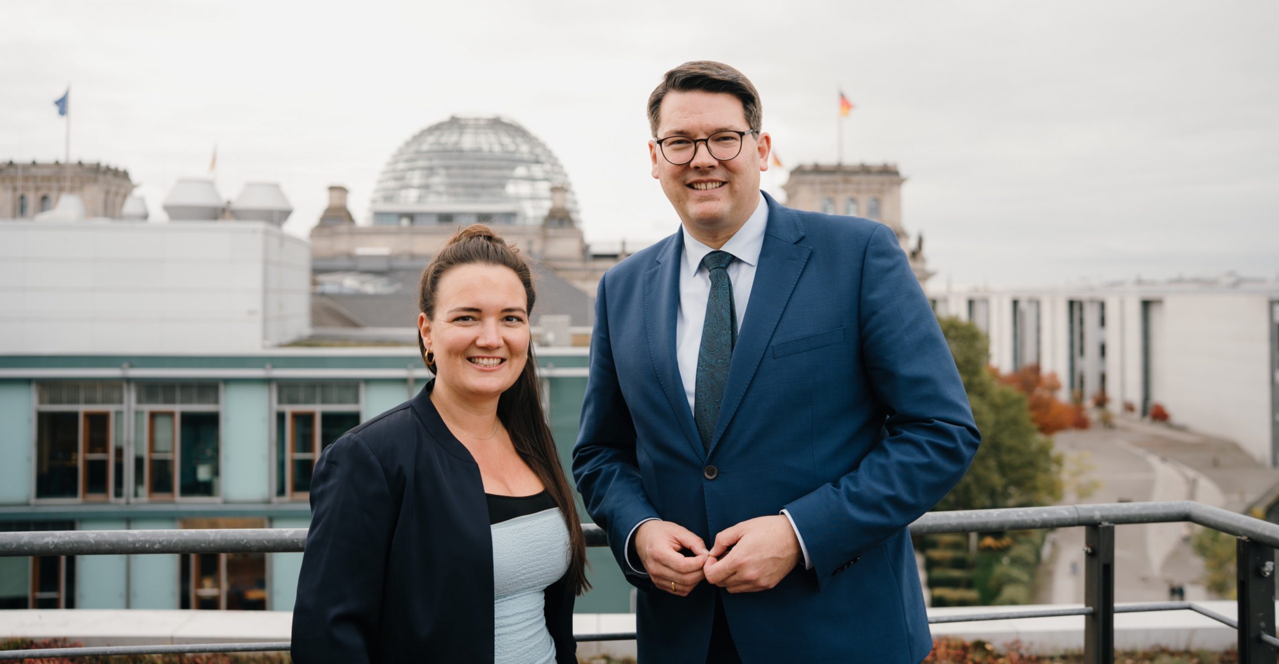 Joachim Ebmeyer mit Charlotte Otte vom Obsthof Otte